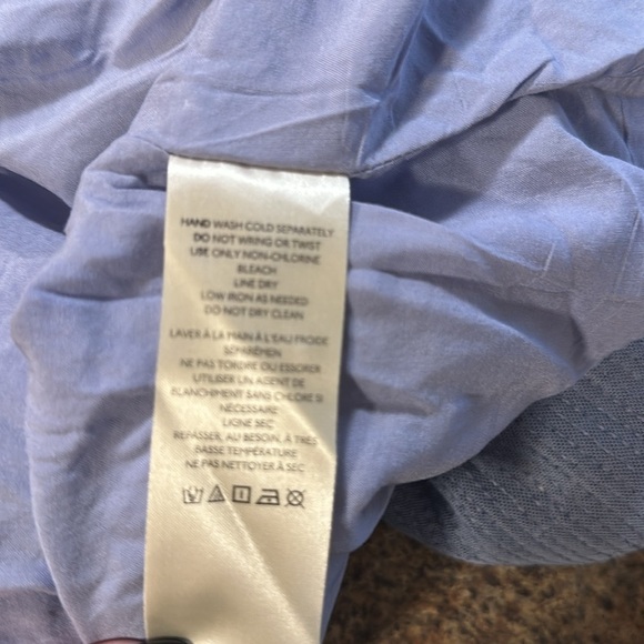 Pilcro Long Sleeve Sequin Mini Shirt Dress Blue Womens Size XL Collard Neckline - Picture 12 of 12